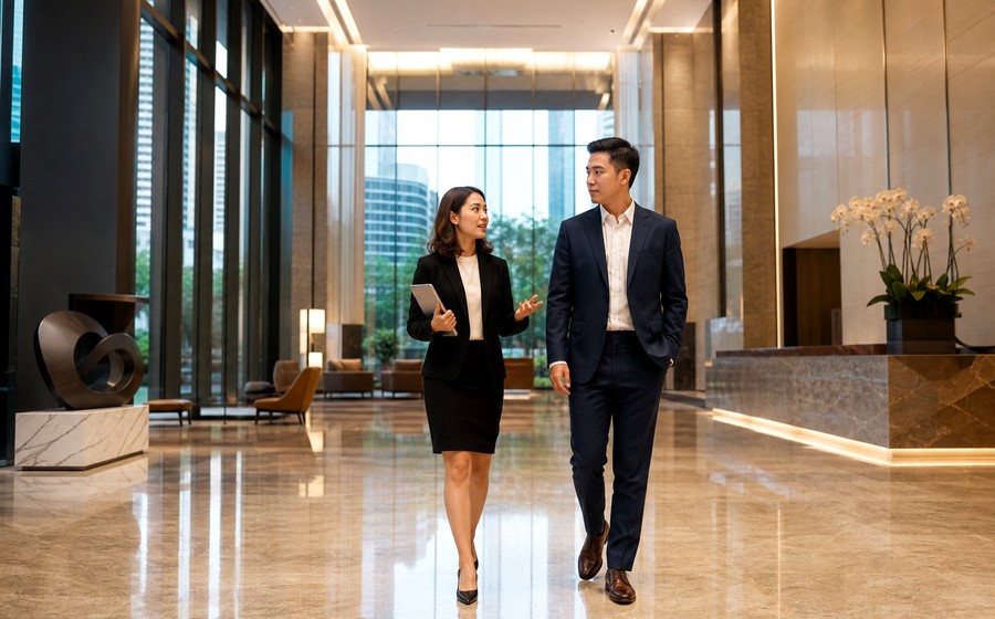 GAR Singapore office leasing site visit